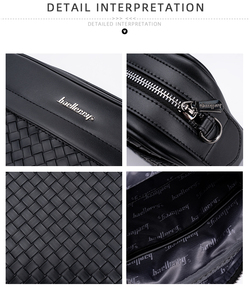 Baellerry Herren Jugend Horizontale Version Rucksack Tasche Hochwertige Pu Brusttasche Herren Sport Schulter Umhängetasche - Product Image 5