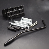 Système de tremolo à 2 points en alliage de zinc stable, couleur chrome noir, pour guitare électrique