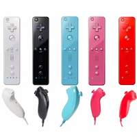 Manette de jeu Nunchuck sans fil pour Wiies/Wiies U avec fonction Motion Plus intégrée