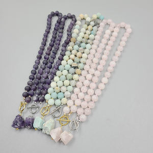 <span class=keywords><strong>Collana</strong></span> girocollo con perline di quarzo rosa, <span class=keywords><strong>collana</strong></span> con ciondolo in pietra grezza, regalo di gioielli <span class=keywords><strong>per</strong></span> <span class=keywords><strong>lei</strong></span> - Product Image 5