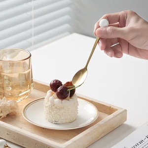 Vente chaude En Acier Inoxydable Mini Or Cuillère À <span class=keywords><strong>Thé</strong></span> En Céramique Boule Poignée Cuillère À Café Et Cuillère À Fruits Fourchette - Product Image 4