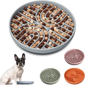 Comedero lento para perros, rompecabezas de silicona, cuenco para cachorros con ventosa para aliviar la ansiedad, Apto para lavavajillas para comer lento - Product Image 1