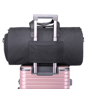 Bolsa de ropa para hombres y mujeres con correa para el hombro bolsa de lona colgante Maleta Deportiva bolsas de traje plegable capaz de viaje Negro 2 en 1 - Product Image 6