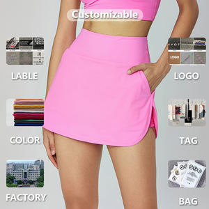 XW-DQ1514 nuovo Design alla moda ragazze tinta unita palestra set sport sport Tennis indossare gonna per le donne - Product Image 5