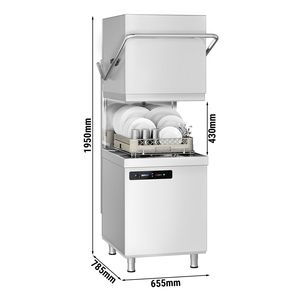 Lave-vaisselle Gastro GGM à double paroi - Numérique - 7,1 kW - incl. Décalcaissant - avec détergent, adoucissant et agent de rinçage - Product Image 2
