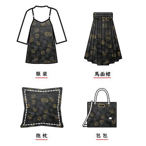 新中国シルクウサギジャカードチャイナサテン生地クラシックモンゴルチベットローブベストダークパターン生地 - Product Image 6