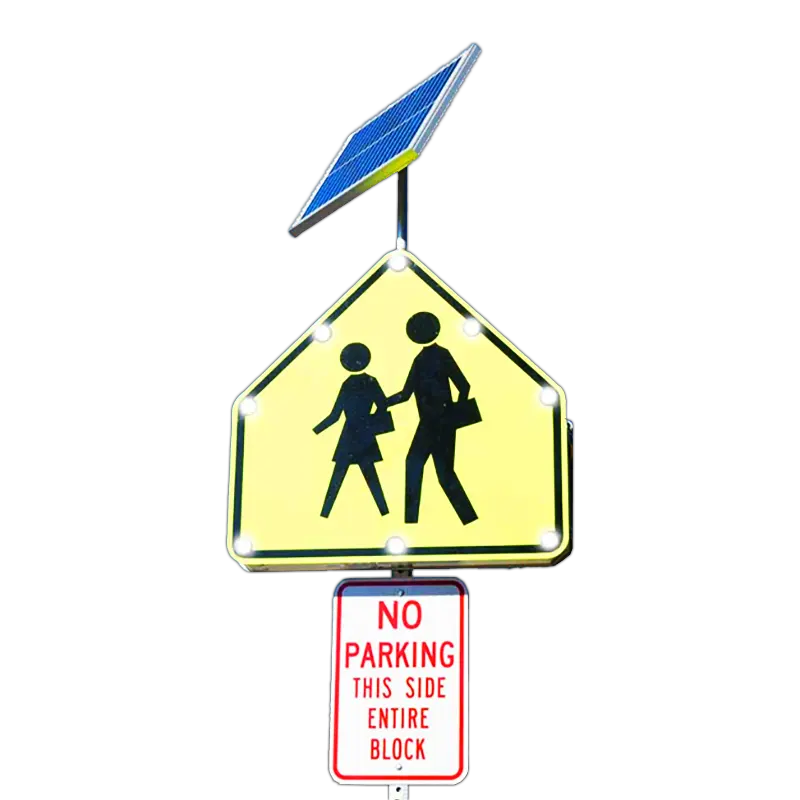 LED Aluminium Custom Sicherheits beschilderung Solar Warnung Verkehrs warnleuchte Verkehrs zeichen für Schul zone