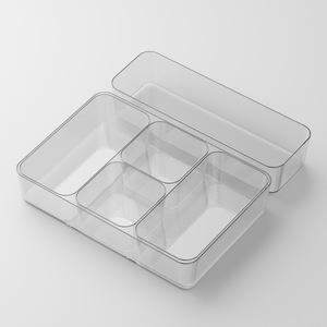 Acrylic Storage Box Rectangle Uncapped Stackable Office Organizer Drawer Style Desk Organizer for Stationery Books Small - Product Image 3
