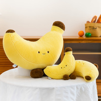 Boneka Buah Pisang Realistis Lembut dan Nyaman, Bantal Pisang Lucu Custom, Mainan Boneka Pisang dengan Kaki Panjang
