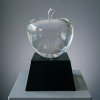 Trophée Apple personnalisé en cristal de luxe pour le bureau, avec logo sur mesure