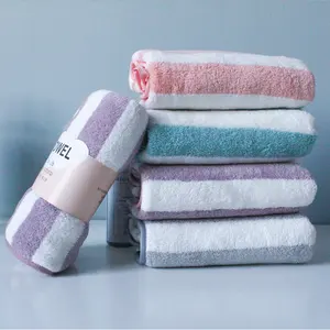 Innovative design hair quick dry microfiber coral fleece towel