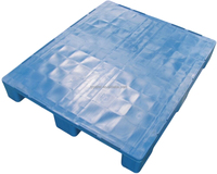 Palette en plastique moulée par injection HDPE industrielle, logo personnalisé, palette en plastique empilable pour le transport en conteneur