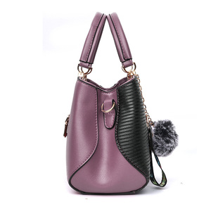 Bolsos de Mano de Cuero PU para Mujer, Bolsos de Hombro con Asa de Color Combinado, Bolsillos Interiores con Cremallera - Product Image 3
