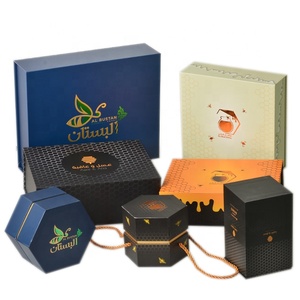 Custom Honey Bee Jar Cardboard Box Elegant Magnetic Gift Box Luxury Packaging For Honey Bottle