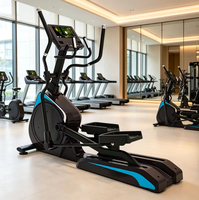 Bicicleta Elíptica Comercial con Resistencia Electromagnética, 12 Programas Preestablecidos, Entrenamiento de Cuerpo Completo, Equipo de Fitness