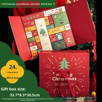 Boîte mystère de l'Avent de Noël, boîte surprise à découper, calendrier de l'Avent, cadeau, carton d'emballage vide
