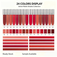 Gloss à lèvres mat personnalisé à logo, rouge à lèvres liquide velours haute pigmentation, longue tenue, anti-transfert, non desséchant – Meilleure vente