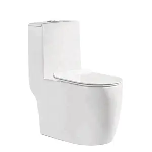 Seramik Vortex çift sifonik floş sıhhi tesisat banyo tek parça tuvalet için toplu satış