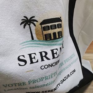 Bolsa de Compras Personalizada con Laterales Completos y Base de Contraste, Bolsa de Playa Grande de Lona Resistente para Regalos Promocionales - Product Image 3