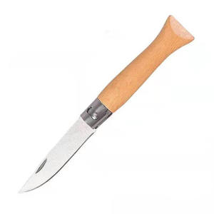 Cuchillo de fruta plegable para acampar al aire libre de supervivencia de madera de haya con mango de madera - Product Image 3