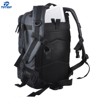 Sac à dos de sport et d'extérieur imperméable en toile de bâche Molle, grande capacité, fermeture éclair, doublure en polyester