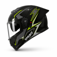 Casque intégral modulaire ABS personnalisable avec graphisme éclair, homologué DOT, équipement de sécurité pour la conduite et la course