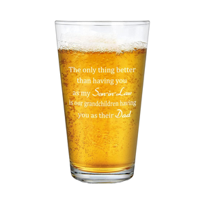 15 once di birra da una pinta di vetro "l'unica cosa migliore per avere <span class=keywords><strong>il</strong></span> mio bicchiere da bere" regalo di compleanno di Natale per <span class=keywords><strong>il</strong></span> <span class=keywords><strong>genero</strong></span> - Product Image 1