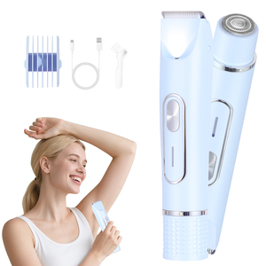 SOLIMPIA HT-599 เครื่องตัดขนไฟฟ้าและมีดโกน 2-in-1 สำหรับผู้หญิง กันน้ำ IPX6 ชาร์จซ้ำได้ ใช้ได้ทั้งตัวและใบหน้า - Product Image 1