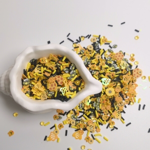 Rodajas de Arcilla Polimérica con Diseño de Abeja, Panal, Flor y Oso para Manualidades y Relleno de Vasos - Product Image 2