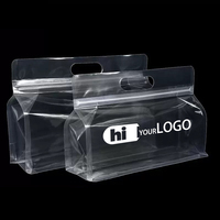 Refermable Transparent Clair De Qualité Alimentaire Ziplock Stand up Pochettes Huit Joint Latéral Fond Plat Sac D'emballage De Stockage Des Aliments