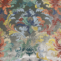 Tissu de velours brodé de style marocain luxueux, 100 % polyester, tissé lourd, plusieurs motifs, de l'usine professionnelle