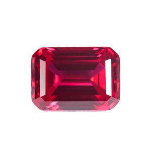 Rubí Sintético Cuadrado Pulido, Corte Abuela, Gema Roja Creada en Laboratorio, Color Sangre de Pichón, Tesoro Precioso - Product Image 5