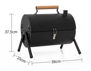 CHRT Fogão de churrasco portátil para uso doméstico, conjunto completo de ferramentas para forno a carvão, churrasqueira a carvão para churrasco, churrasqueira de piquenique