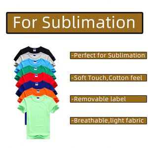 เสื้อยืดพิมพ์ลาย เสื้อยืดเปล่าสำหรับผู้ชาย พิมพ์โลโก้แบรนด์ของคุณเอง แบบรีดร้อน ปรับแต่งได้ พร้อมป้ายยี่ห้อ เสื้อยืดสั่งทำพิเศษ - Product Image 2