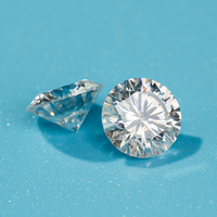 Pierres en vrac de moissanite blanche créée en laboratoire Goldleaf GRA, taille ronde, couleur VVS DEF GH, 3-10 mm, prix usine