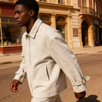 Service OEM, vestes bomber courtes personnalisées, vestes de baseball, coton premium, veste zippée pour homme, printemps