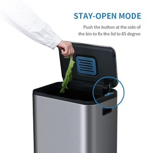Cubo de Almacenamiento Rectangular de Acero Inoxidable y PP Ecológico de 40L para Uso Doméstico, Marca <span class=keywords><strong>GUDE</strong></span> - Product Image 5