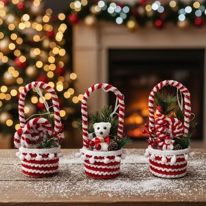 Cestas de Regalo Navideñas al por Mayor, Adornos de Muñeco de Nieve y Oso Polar para Centros Comerciales, Hoteles, Restaurantes, Decoración Navideña para Escaparates - Product Image 2
