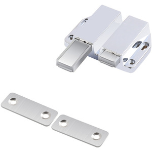 Poignée à bouton-poussoir à ressort pour porte de meuble, dispositif de rebond libre, robuste - Product Image 1