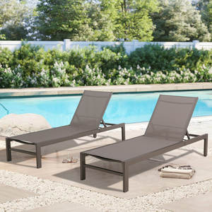 Muebles de exterior, muebles de piscina de hotel usados, sillas de piscina ajustables, silla de playa apilable - Product Image 1