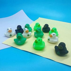 St Patrick Rubber Duckies 1.6Inch Mini Irish St. Patrick's Day Party Duck Decoration Shamrock Holiday Squeak Ducky <b>Bath</b> Toy - Product Image 4