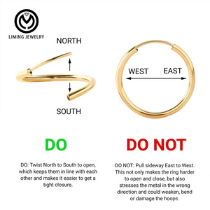 GE13 Fashion Geometry Minimalist 925 Sterling <strong>Silver</strong> Hip Hop Fine Jewelry Big Round <strong>Hoop</strong> <strong>Earrings</strong> <strong>for</strong> <strong>Women</strong> 18k Gold Plated - Product Image 5