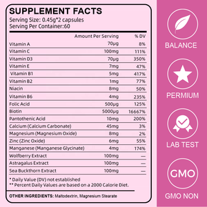 Complément multivitaminé de marque privée de qualité supérieure en capsules, vitamines et minéraux à spectre complet plus trois extraits naturels d'herbes - Product Image 2
