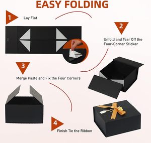 Petite boîte <span class=keywords><strong>cadeau</strong></span> noire avec couvercles ou ruban, boîtes d'emballage <span class=keywords><strong>cadeau</strong></span> fantaisie pour festival, anniversaire, demande <span class=keywords><strong>en</strong></span> mariage, demoiselles d'honneur, fête des pères - Product Image 5