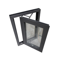 Ventanas Abatibles Modernas de Aluminio con Rotura de Puente Térmico, Función Insonorizante, Herrajes Alemanes, Manivela Suave para Ventilación de Cocina