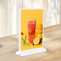 Support de menu LED moderne pour table, support d'affichage lumineux LED portable, porte-menu pour la vente au détail