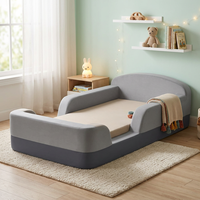 Lit de sol en mousse moderne 2026 en gros d'usine, vente chaude, mobilier de chambre d'enfant, lits à cadre souple pour enfants avec matelas en éponge