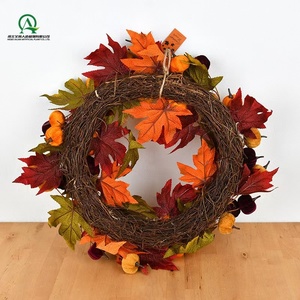 Nhân tạo bí ngô kỳ nghỉ Vòng hoa với món trang sức Berries Maple để lại cho Halloween thu hoạch mùa thu phía trước cửa Đảng Tạ Ơn trang trí nội thất - Product Image 6