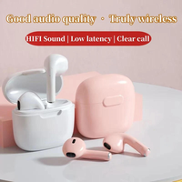Earbud TWS Mini Nirkabel Laris Manis, Bass Tinggi, Headphone In-Ear, Indikator Baterai, V5.4, Stereo