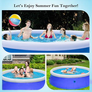 COMCO Piscina Circular al aire libre Piscina inflable para adultos Piscina inflable fácil de configurar para niños Fiesta de deportes acuáticos familiares - Product Image 5